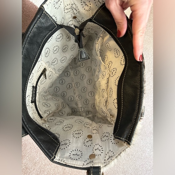 Myra S-1167 Hair on Hide Leather Tote - Picture 3 of 4